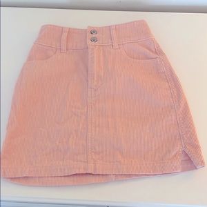 bubble gum pink skirt